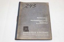 Betriebsanleitung - Mehrkant-Drehmaschine - Hahn & Kolb - Tornomat 2 - Bj. 1964