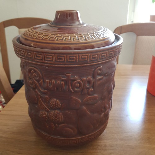 Vintage rumtopf keramik - vintage,