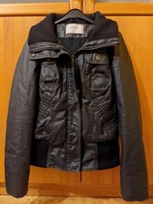 Winterjacke Übergangsjacke Lederoptik Biker Only Gr M Gummi Kaputze