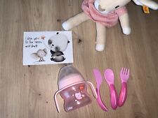 Mam Trinklernbecher und Lernbesteck rosa/ pink 