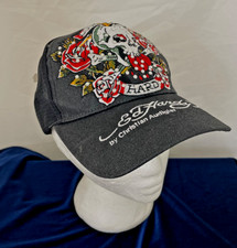 Ed Hardy Trucker Cap bestickt Tattoo Battle Skull Snapback verstellbar schwarz