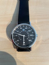 Original BMW Uhr "Tachometer" mit Lederarmband - Sammlerstück