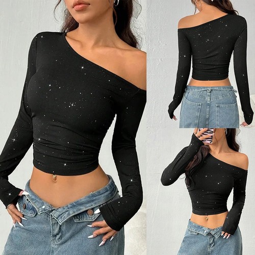 Sexy tailliertes langarm top - tailliertes, langarm-top