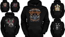 Biker Kapuzensweater - Hoodie Biker / Usa / Pin Up Motiv Kapuzenpulli  S - 3XL