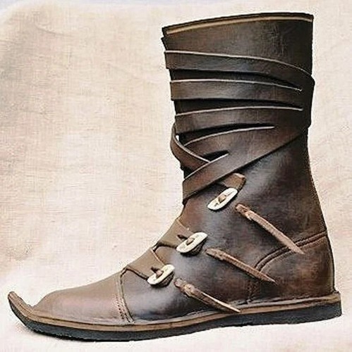 Mittelalter leder stiefel - leder,