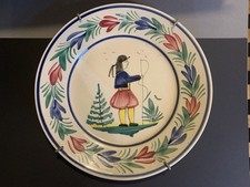 Paar HR Quimper Fayence-Teller