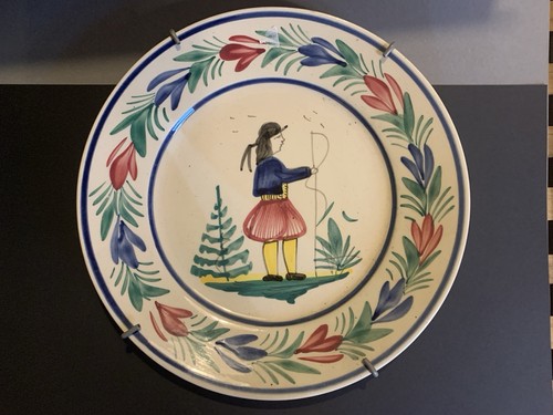 Paar quimper fayence teller - paar,