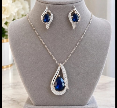Weißgold set 750 collier mit - weißgold,