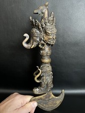 Antik Shiva Gott  Bronze Figur Skulptur Hinduismus Statue Indien Asiatika 32cm