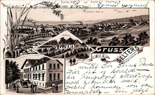 Litho gruss aus selters - litho,