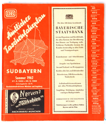 Bundesbahn kursbuch - bundesbahn, -kursbuch