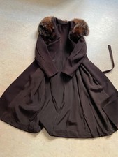 Superleichter Wintermantel Mantel Damen Pelzkragen Fuchs Vintage 1930 Charleston