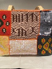 FENDI ITALIEN ORIGINAL VINTAGE HANDTASCHE AUFWENDIG GEARBEITET MIT PERLEN