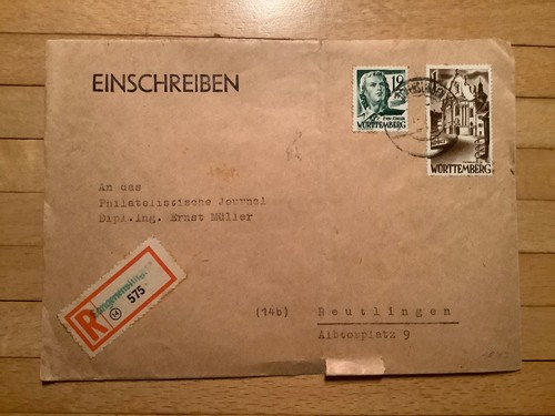 Württemberg einschreiben - württemberg,