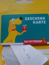 Das Futterhaus Geschenkkarte Guthaben  50 Euro Tierfutter  Tierbedarf 