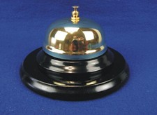 Theken Tisch Stammtisch Hotel Glocke Rezeptionsklingel Empfangs Klingel in Gold