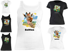 Wildtiere Selfie T-Shirt - lustige Dschungel Tiere - Frosch - Giraffe - Selfie