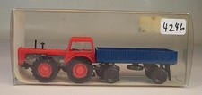 Mini Car 1/87 Nr. 1808 Traktor D 4K mit Hänger E 5-2 OVP #4246