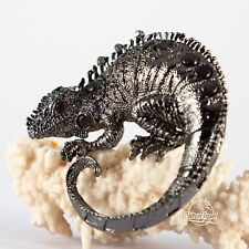 Anstecknadel Brosche Pin Eidechse Chamäleon 68mm GlitzerInsel 00973