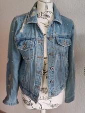 Jeans Jacke Mit Nieten  und Löcher Gr.S Damen