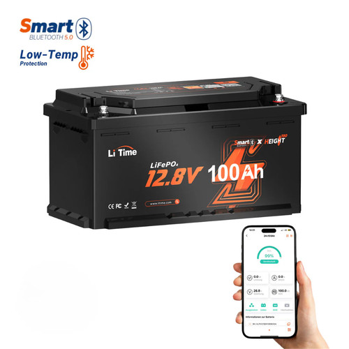 Litime 12v 100ah lifepo4 - 12v,