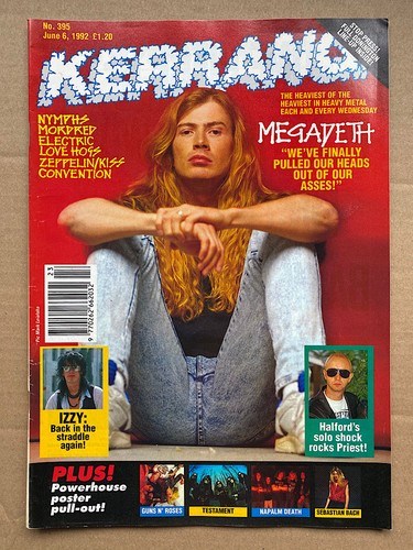 Megadeth kerrang 395 - kerrang, no.395