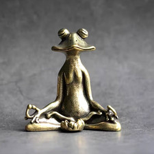 Massiv Messing Frosch Figur