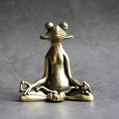 Massiv messing frosch figur - massiv,