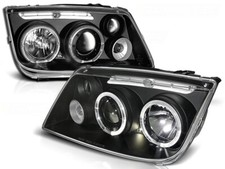 Angel Eyes Scheinwerfer Set für Volkswagen Bora BJ 09/98-07/05 Klar/Schwarz