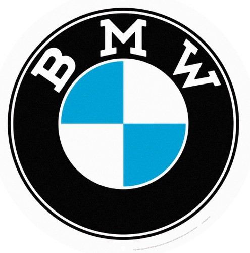 Bmw logo blechschild rund - bmw,