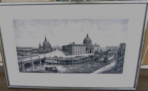 Berlin radierung museumsinsel - berlin,