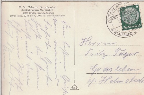 1935 schiffspost kraft - 1935, durch