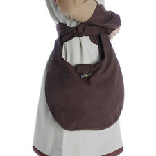 Mittelalter Gürteltasche Tasche Baumwolle Braun, Rot, Schwarz | Reenactment LARP