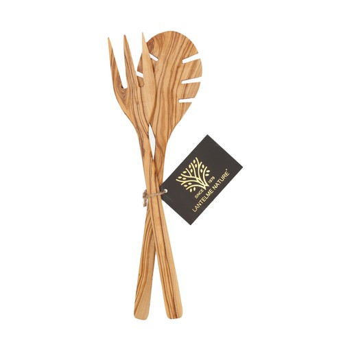 Salatbesteck olivenholz set - salatbesteck,