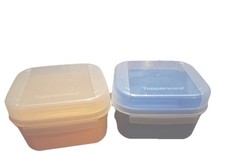 2 x Tupperware Bellevue Je 450ml Vorratsdosen gelb Blau Kekse