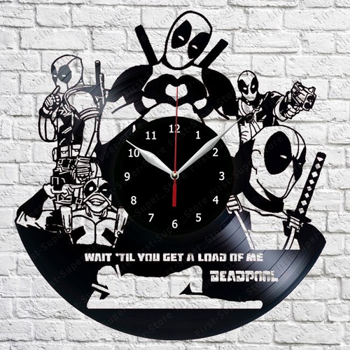 Vinyl record wall clock decor - vinyl,
