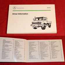 UNIMOG Driver Information 403 - 416 .. 427, 437 .. 407, 417  Anleitung Mercedes