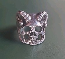 Ring herren totenkopf - ring, silber