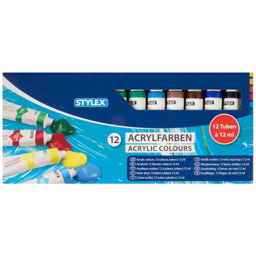 Stylex acrylfarben set - stylex, 12