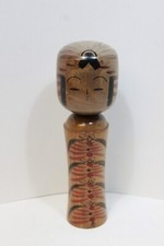 Alte ca 1990 Japanische Saido Sendai  Kokeshi Holz Puppe Doll signiert H 21 cm