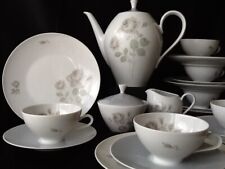 Heinrich Winterling Porzellan Pastell Rosendekor Grau Kaffeeservice für 6 Pers.
