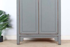 Schuhschrank Chinesischer Hochzeitsschrank 2 Türen grau  RAL7005 #M-HOC-A61G