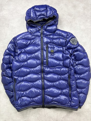 Blauer usa daunenjacke mit - blauer,