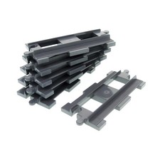 6x Lego Duplo Schienen neu-dunkel grau gerade Eisenbahn Zug Lok 4211014 6377