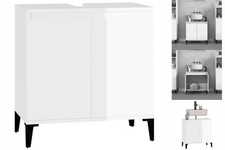 Waschbeckenunterschrank Hochglanz-Weiß 58x33x60cm Spanplatte B-Ware