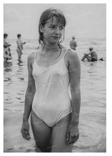 Vintage Fotoabzug SW Frau