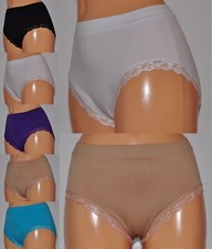 Damen Spitzen Mirofaser Slip Höschen Panty Fine Woman BLS-05 S/M/L/XL/XXL/XXXL