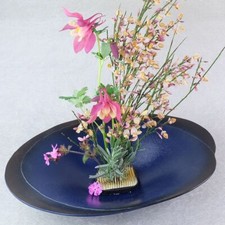 Ikebanaschale nachtblau 35,5 x 25,5 cm