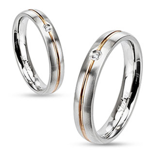 Edelstahl ring silber - edelstahl, rosegold