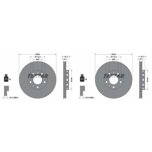 Textar pro bremsscheiben - pro,
